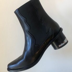 Toga Pulla Black Leather Chelsea Boots